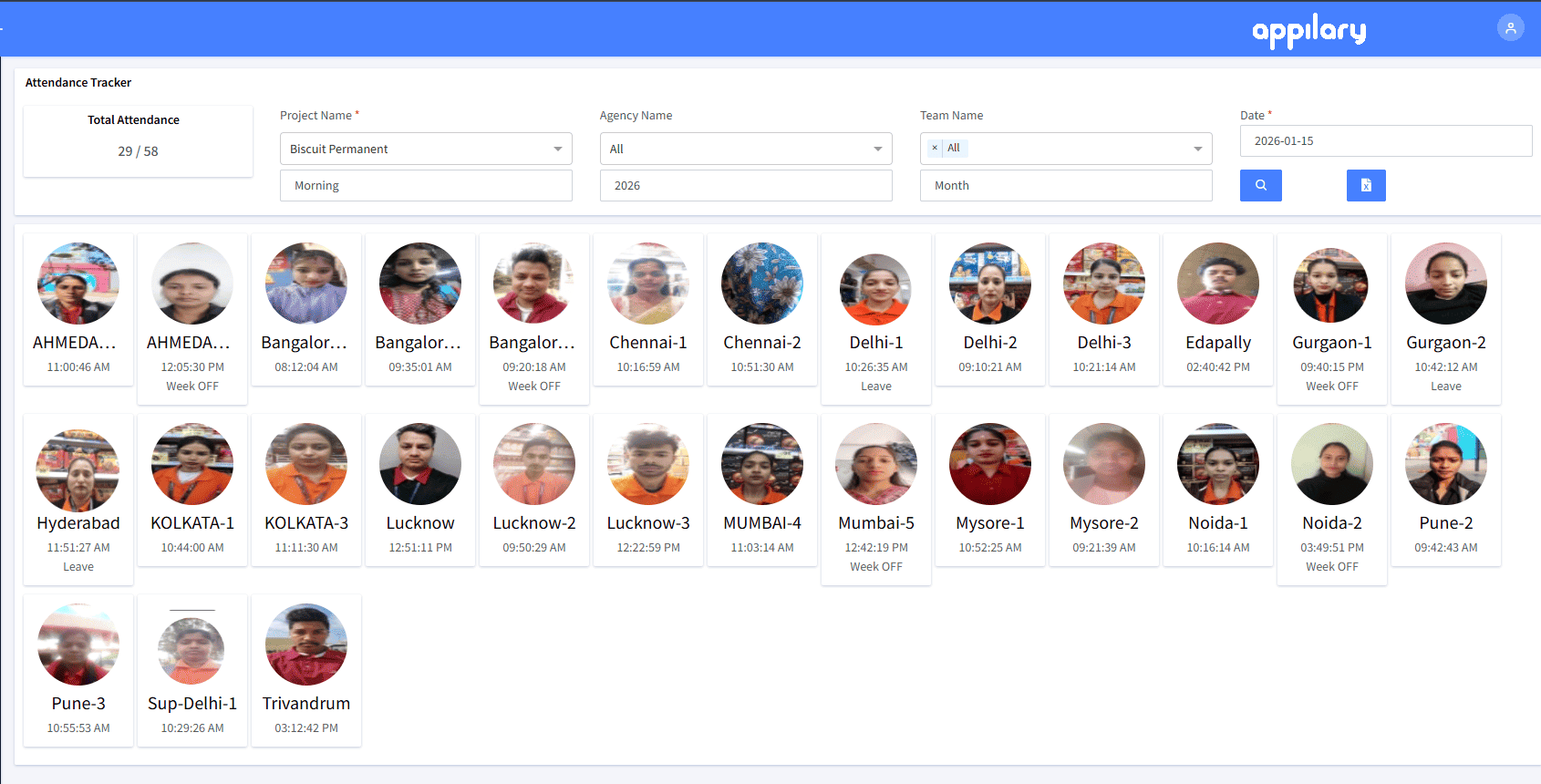 Attendance Management Dashboard